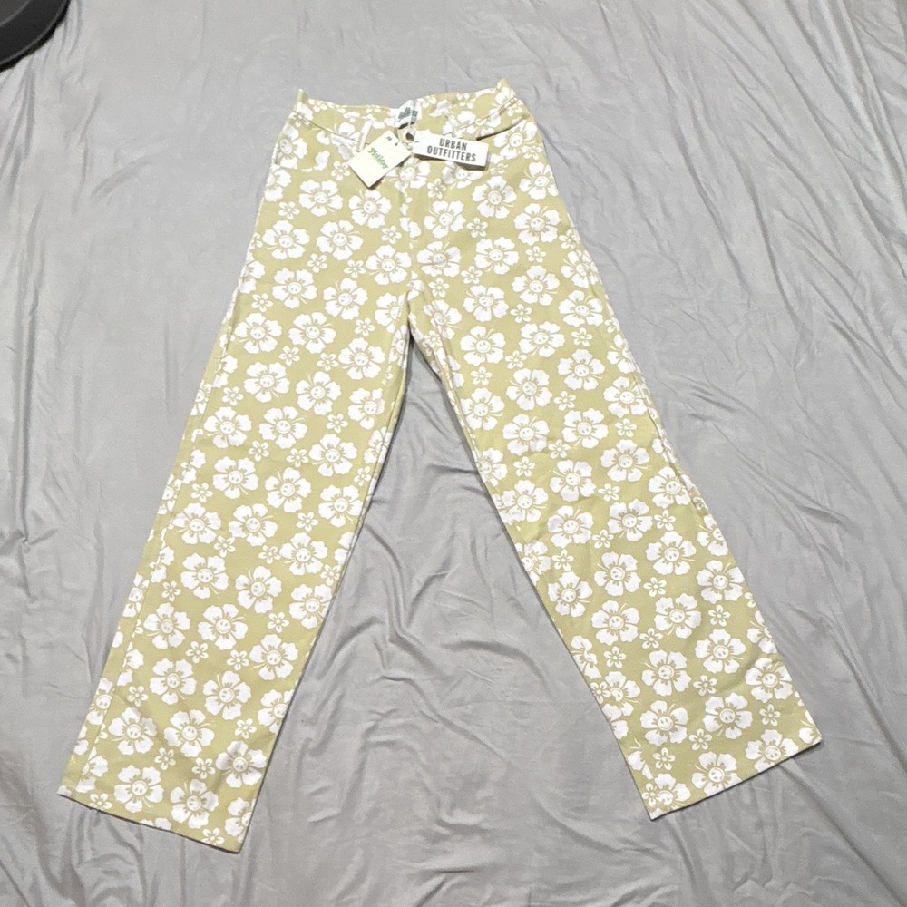 Holiday Emma Mulholland Vacation Pant 28 Smiley Floral Wide Leg Jeans NWT $179